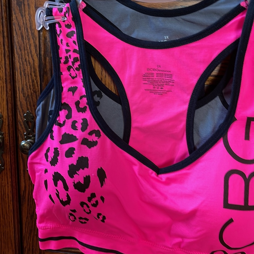 ‼️NWT BCBG 2 BRA PINK/GRAY COMFORT BRA SET - Picture 6 of 6